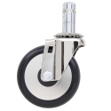 4" SWIVEL CASTER, RUBBER