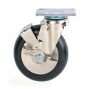 5" SWIVEL PLATE CASTER W/BRAKE