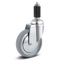 3" SWIVEL CASTER, RUBBER