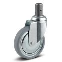 4" SWIVEL CASTER, RUBBER