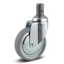 5" SWIVEL CASTER, RUBBER