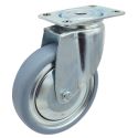 5" SWIVEL CASTER, RUBBER