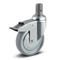 5" SWIVEL LOCK CASTER, RUBBER