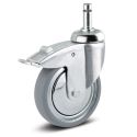 3" TOTAL LOCK CASTER, RUBBER