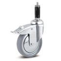 3" TOTAL LOCK CASTER, RUBBER