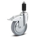 5" TOTAL LOCK CASTER, RUBBER