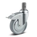 5" TOTAL LOCK CASTER, RUBBER