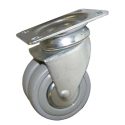 3" GREY RUBBER PLATE CASTER
