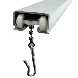 WHITE CUBICLE CURTAIN TRACK-