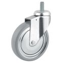 5" SWIVEL CASTER, RUBBER