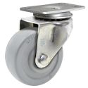 3" SWIVEL CASTER, SOFT RUBBER