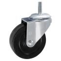 4" SWIVEL CASTER, SOFT RUBBER