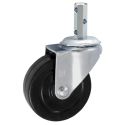 5" SWIVEL CASTER, HARD RUBBER