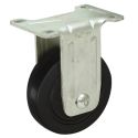 4" RIGID CASTER, HARD RUBBER