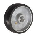 6" RUBBER ON ALUMINUM WHEEL