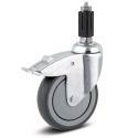 5" TOTAL LOCK CASTER, POLY