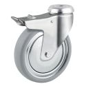 5" TOTAL LOCK CASTER, RUBBER