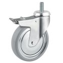 5" TOTAL LOCK CASTER, RUBBER