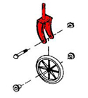 FORK,CASTER W/STEM