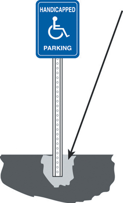 7FT POST SIGN