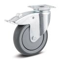 4" TOTAL LOCK CASTER, POLY