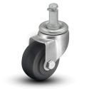 2" SWIVEL CASTER, HARD RUBBER