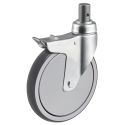 8" TOTAL LOCK CASTER, POLY