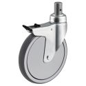 8" SWIVEL LOCK CASTER, POLY