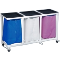 TRIPLE LINEN HAMPER W/FTPEDAL