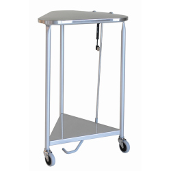 STAINLESS STEEL LINEN HAMPER W