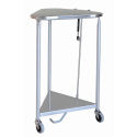 STAINLESS STEEL LINEN HAMPER W