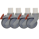 4" WHEEL KIT W/ PVC PLUG