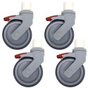 5" CASTER SET W/ PVC PLUG