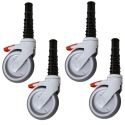 5" CASTER SET W/ PVC PLUG