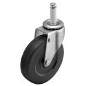3" SWIVEL CASTER, HARD RUBBER