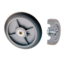 6" GREY RND RUBBER WHEEL