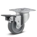 2" SWIVEL CASTER W/ BRAKE, TPR