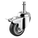 2" SWIVEL CASTER W/BRAKE, POLY
