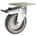 4" TOTAL LOCK CASTER, POLY