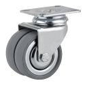 2" SWIVEL PLATE CASTER, RUBBER