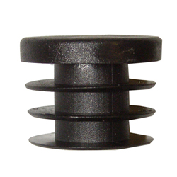 BLACK PLUG BUTTON, PLASTIC