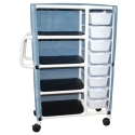 4 SHELF CART W/ 8 BINS