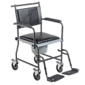 WHEELED COMMODE W/FOOTRESTS