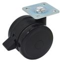 2" TWIN WHEEL CASTER, URETHANE