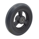 5 X 1, 3-SPOKE BLACK PLASTIC,