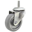 3-1/2" SWIVEL CASTER, RUBBER