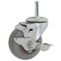 2" SWIVEL CASTER W/ BRAKE, TPR