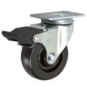 3" TOTAL LOCK CASTER, PLASTIC