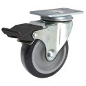4" TOTAL LOCK CASTER, POLY