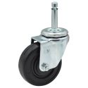 3" SWIVEL CASTER, RUBBER